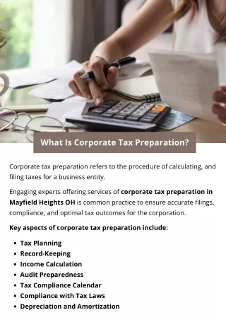 What Is Corporate Tax Preparation?