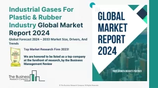 Industrial Gases For Plastic & Rubber Industry Report