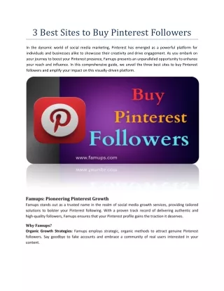 3 Best Sites to Buy Pinterest Followers