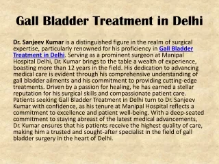 Gall Bladder Treatment in Delhi