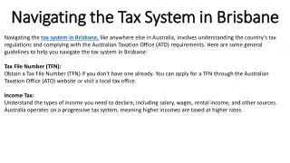 Navigating the Tax System in Brisbane