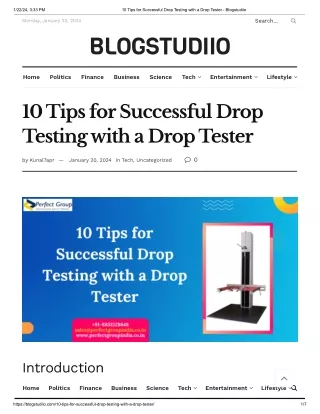 10 Tips for Successful Drop Testing with a Drop Tester