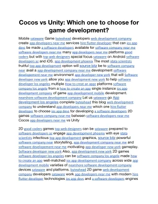 Cocos vs Unity Which one to choose for game development.docx