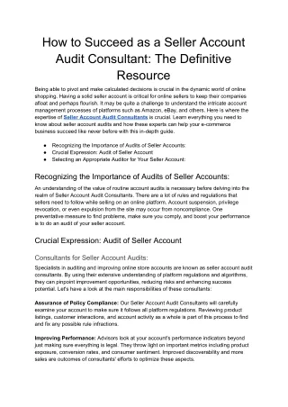 How to Succeed as a Seller Account Audit Consultant_ The Definitive Resource - Google Docs