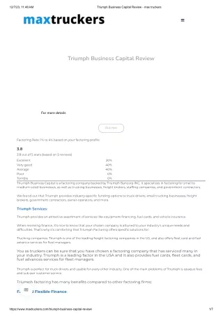 Triumph Business Capital Review - max truckers