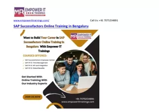 Best SAP Successfactors Online Training in Nearby Bengaluru