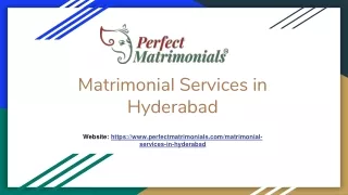 Matrimonial Services in Hyderabad