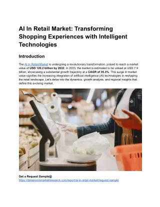 AI In Retail Market Overview_ Rising Growth, Business Analysis