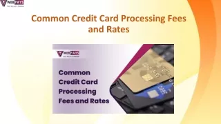 Common credit card fees and rates