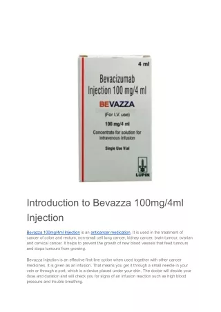 Bevazza 100mg_4ml Injection