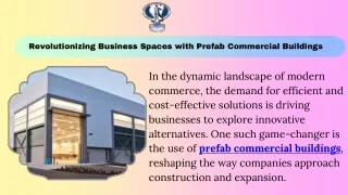 Prefab Commercial Buildings Efficient and Cost-effective Solutions