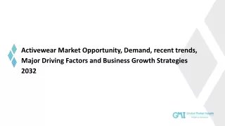 Activewear Market Opportunity, Demand, recent trends, & Forecast 2032
