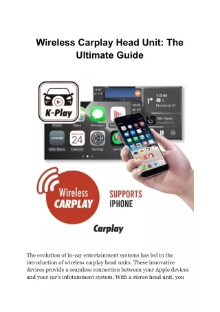 Wireless Carplay Head Unit_ The Ultimate Guide