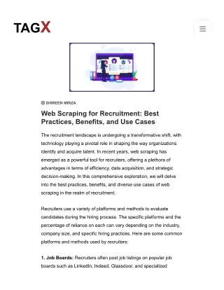 Web Scraping for Recruitment: Best Practices, Benefits, and Use Cases