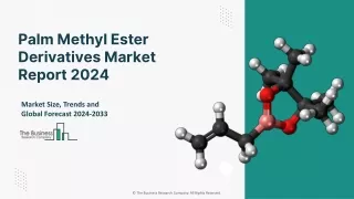 Palm Methyl Ester Derivatives Market 2024 - Global Industry Analysis Report