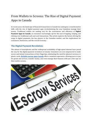 From Wallets to Screens_ The Rise of Digital Payment Apps in Canada