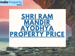 shri ram mandir ayodhya property price