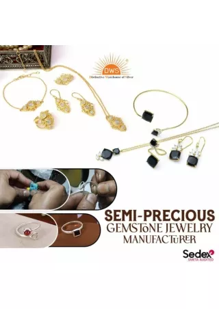 Finest Semi Precious Gemstone Jewelry Manufacturer in India