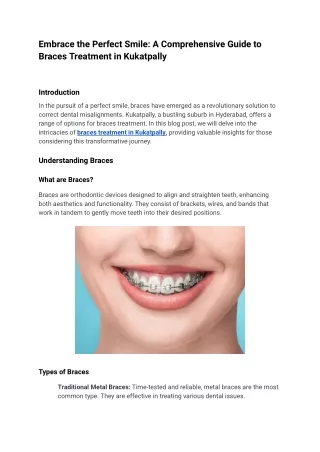 braces treatment in kukatpally