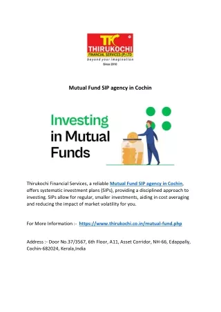 Mutual Fund SIP agency in Cochin