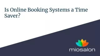 Is Online Booking Systems a Time Saver.