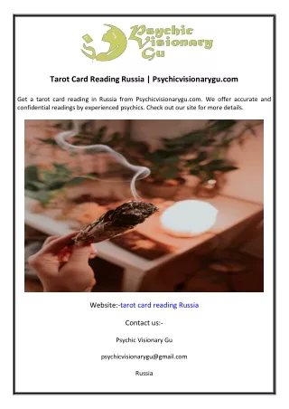 Tarot Card Reading Russia  Psychicvisionarygu.com