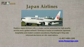 Smooth Japan Airlines Reservations via FlyoGarage |  1-877-658-1183