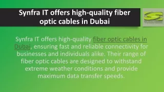 Synfra IT - Draytek In Dubai.