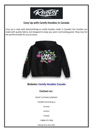 Cozy Up with Comfy Hoodies in Canada