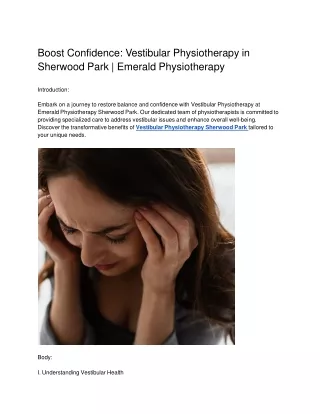 Boost Confidence_ Vestibular Physiotherapy in Sherwood Park _ Emerald Physiotherapy