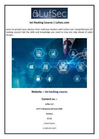 Iot Hacking Course  Lufsec.com