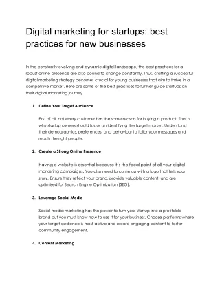 Digital marketing for startups_ best practices for new businesses
