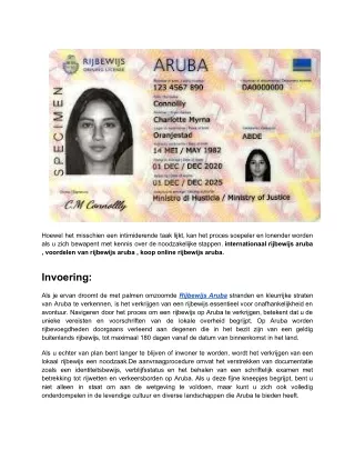 Internationaal Rijbewijs Aruba