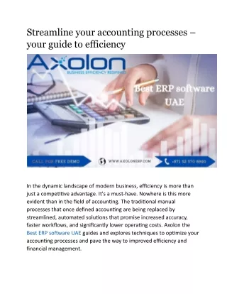 Streamline your accounting processes – your guide to efficiency