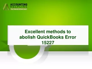 Swift And Effective Ways To Tackle QuickBooks Error 15227