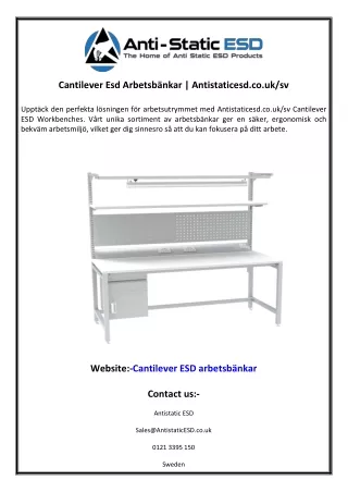 Cantilever Esd Arbetsbänkar  Antistaticesd.co.uk sv