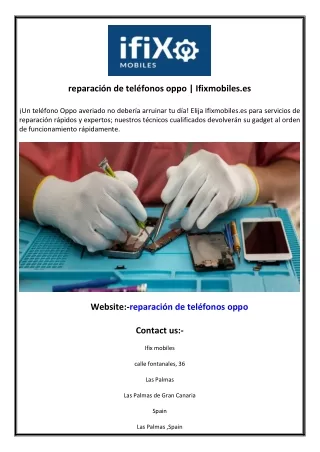 reparación de teléfonos oppo  Ifixmobiles.es