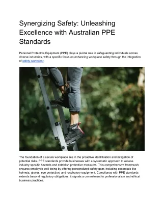 Synergizing Safety_ Unleashing Excellence with Australian PPE Standards
