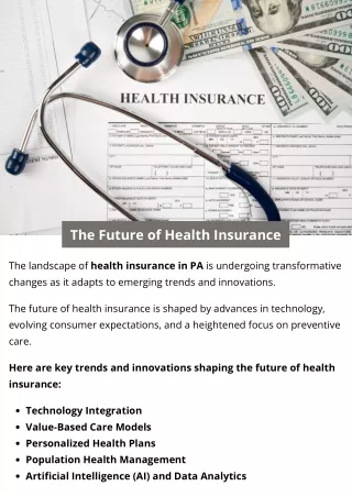 The Future of Health Insurance