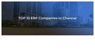 Top 10 ERP Companies in Chennai