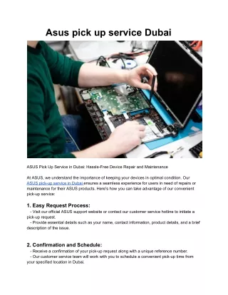 Asus pick up service Dubai