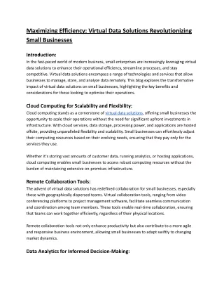 Maximizing Efficiency_ Virtual Data Solutions for Small Businesses