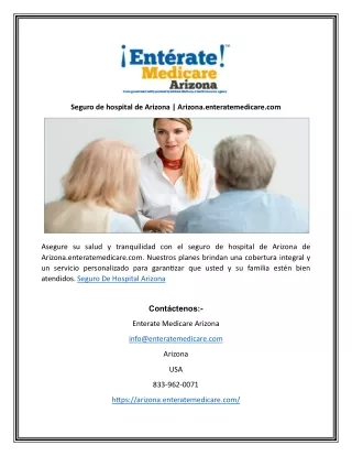 Seguro de hospital de Arizona | Arizona.enteratemedicare.com