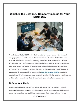 Which Is the Best SEO Company in India for Your Business