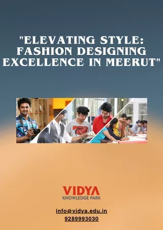 Elevating Style Fashion Designing Excellence in Meerut