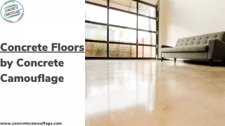 Concrete Floors by Concrete Camouflage