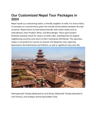 Nepal Tour Packages from India