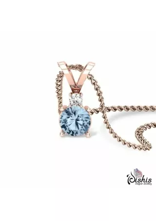 Aanya Diamond Pendant by Dishis Designer Jewellery.