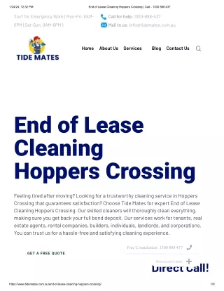 End Of Lease Cleaning Services Hoppers Crossing