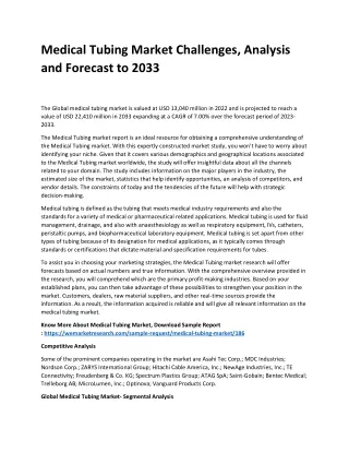 Medical Tubing Market